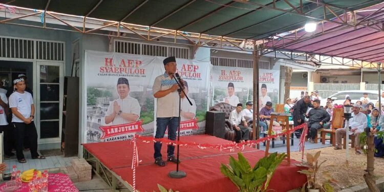 Resmikan Rumah Pemenangan Calonbup H Aep Syaepuloh Ungkap Kemajuan Inprastruktur Pembangunan Karawang